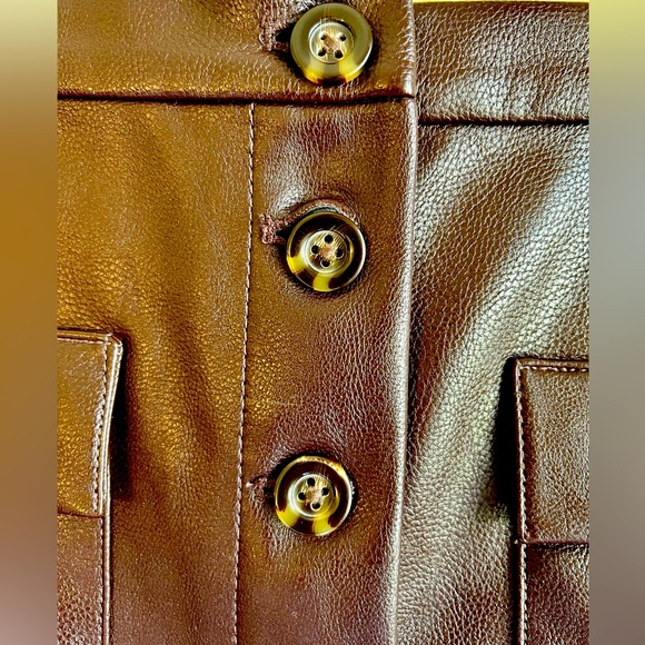 * NEW* Ann Taylor, 2, Pencil Skirt, Dark Brown, Button Down, Front Pockets, Faux - Picture 8 of 9